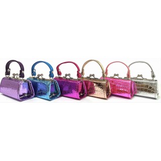 Lipstick Case - Metalic Embossed Croc Print  - 12PCS/PACK - LS-A245